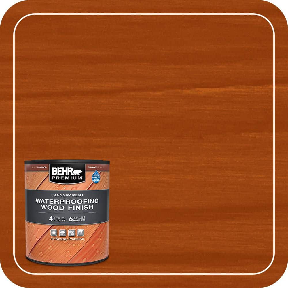 BEHR PREMIUM 1 qt. #T-330 Redwood Transparent Waterproofing Exterior Wood Finish