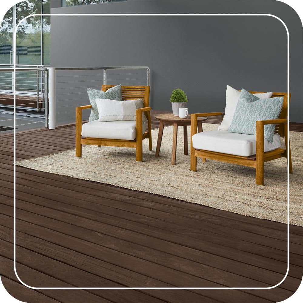 BEHR PREMIUM 1 gal. #ST-201 English Brown Semi-Transparent Waterproofing Exterior Wood Stain and Sealer (4)
