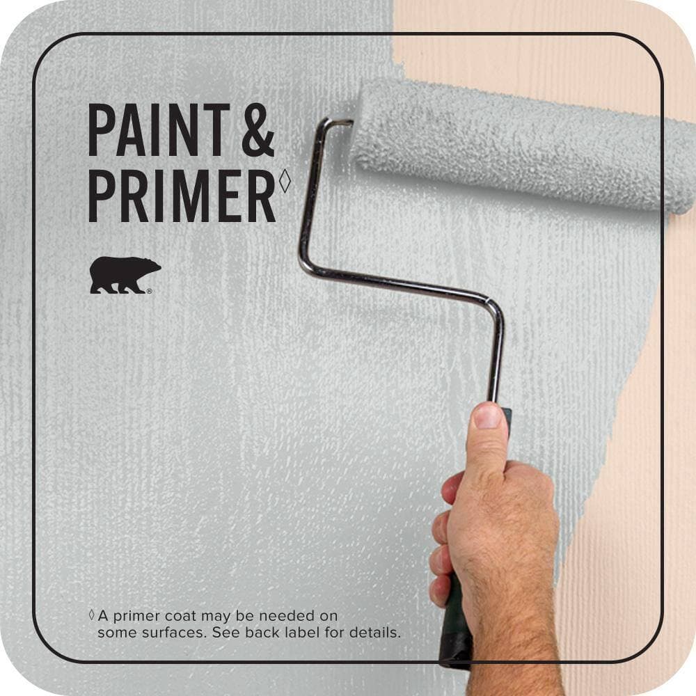 BEHR PREMIUM PLUS 1 qt. #N450-1 Evaporation Flat Exterior Paint & Primer (3)