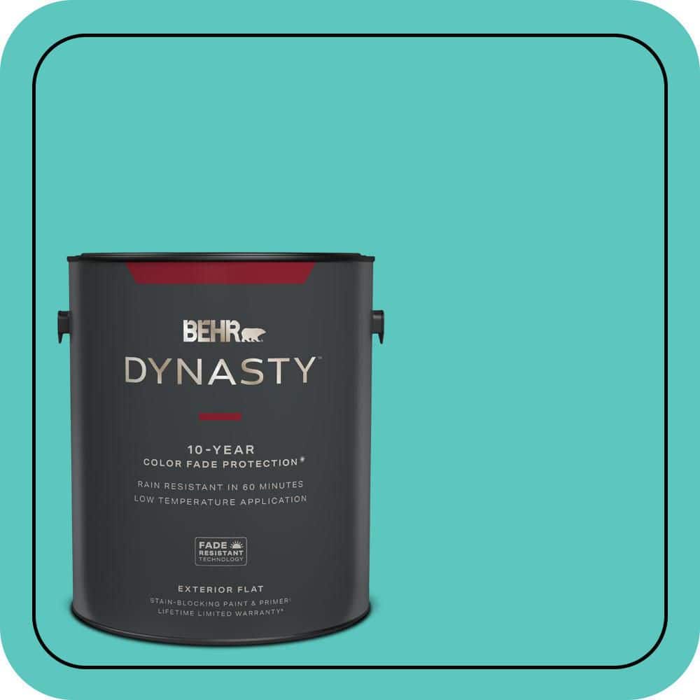 BEHR DYNASTY 1 gal. #490B-4 Sea Life Flat Exterior Stain-Blocking Paint & Primer