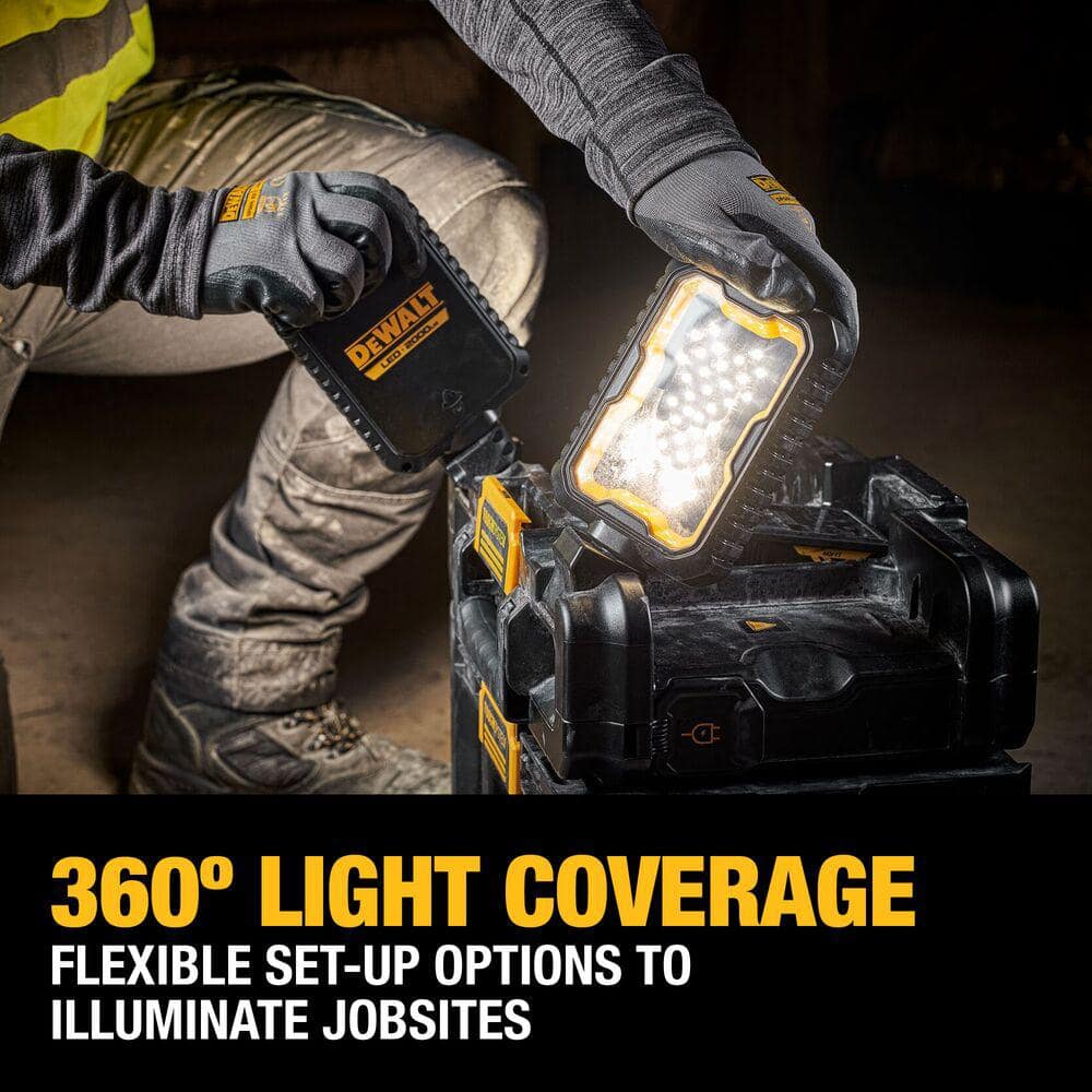 DEWALT Tough System 2.0 Flex Volt 20V/60V Cordless LED Adjustable Work Light (4)
