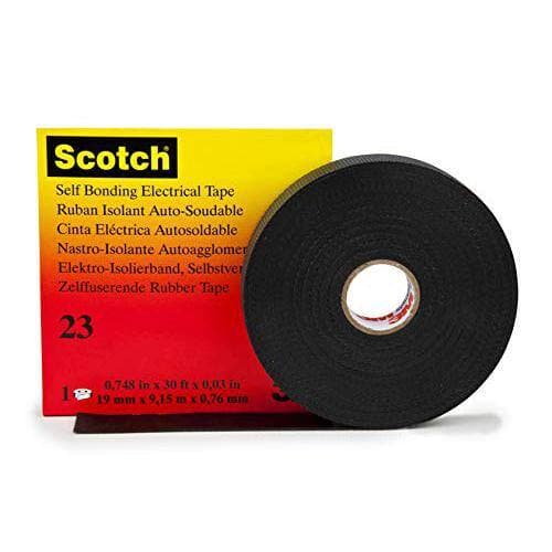 Lukyamzn 3/4 in. x 30 ft. Rubber Electrical Insulating Tape, Highly Conformable and Self-Fusing (EPR Based), Black, 1-Roll (2)