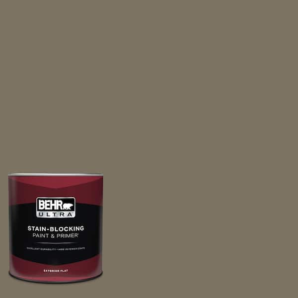 BEHR ULTRA 1 qt. #N320-6A Ash Brown Flat Exterior Paint and Primer (2)