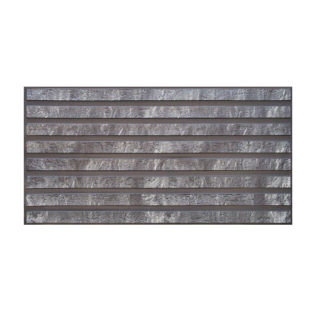 Dundee Deco Falkirk Retro 3D VI 3-1/6 ft. x 1-3/5 ft. Gray PVC Decorative Wall Paneling, Waterproof, Easy to Install, 5-Pack (1)