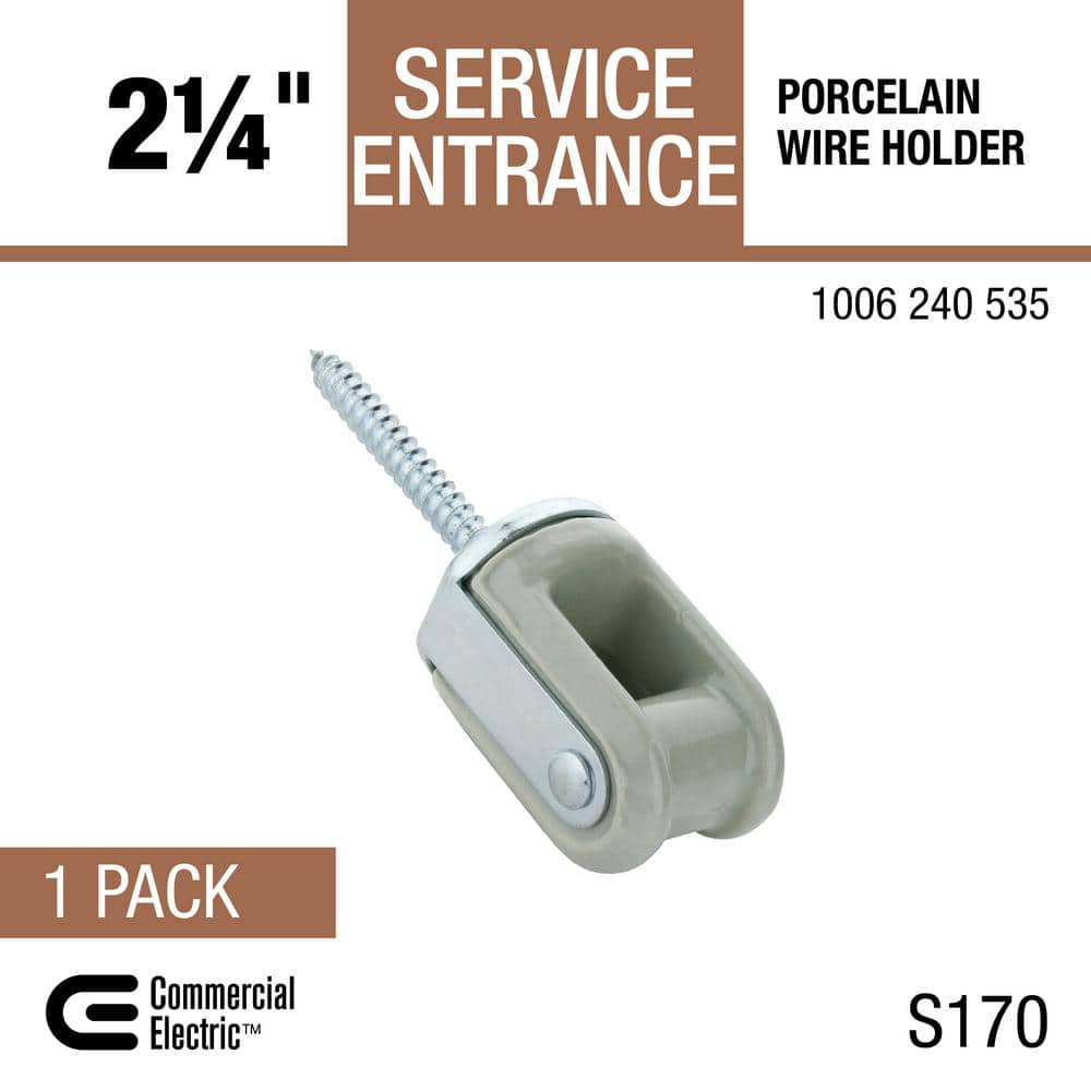 Commercial Electric 2-1/4 in. Service Entrance (SE) Heavy-Duty Porcelain Wireholder (4)