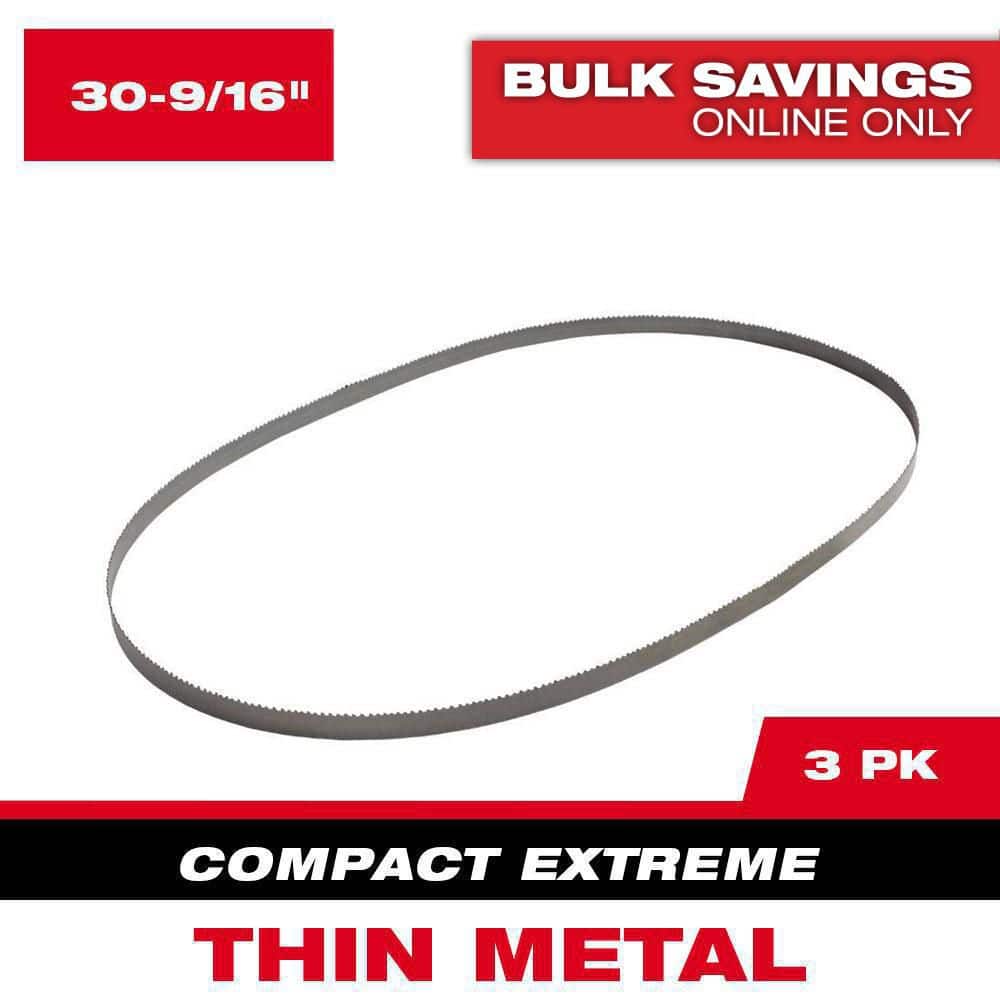 Milwaukee 30-9/16 in. 12/14 TPI Compact Extreme Thin Metal Cutting High Speed Steel Band Saw Blade (3-Pack) For M12 FUEL Bandsaw