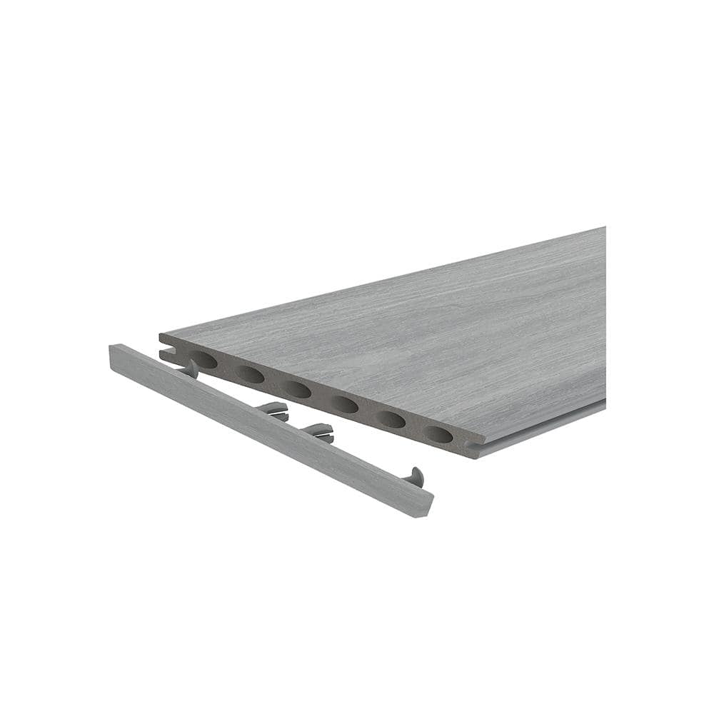 NewTechWood UltraShield Westminster Gray End Cap for Composite Decking 16 ft. Boards (10 per Bag) (3)