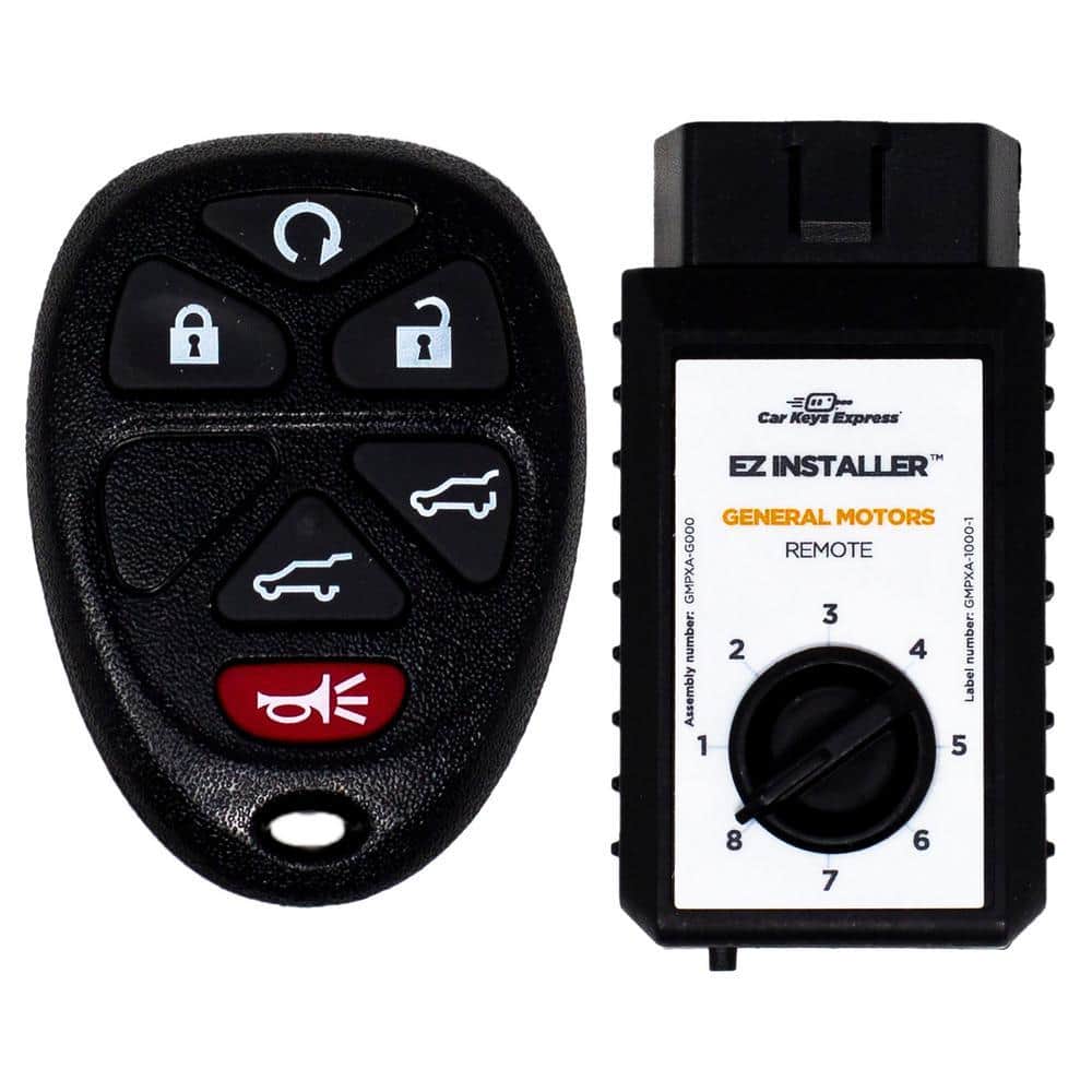 Car Keys Express Replacement GM Remote-6 Buttons (Lock, Unlock, Panic, Hatch, Hatch Glass, & Remote Start) Includes programming device