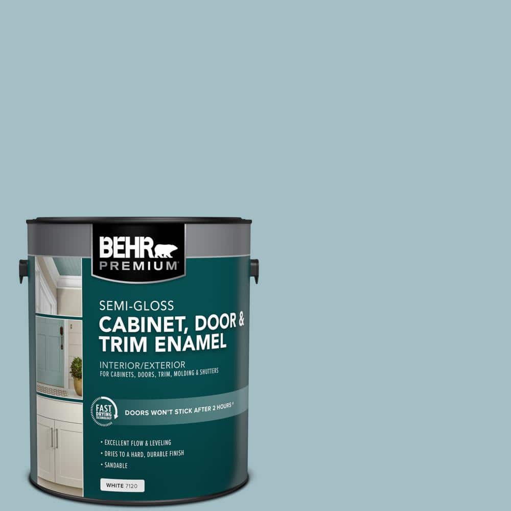 BEHR PREMIUM 1 gal. #PPU13-11 Clear Vista Semi-Gloss Enamel Interior/Exterior Cabinet, Door & Trim Paint (1)