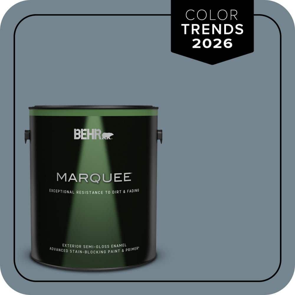 BEHR MARQUEE 1 gal. #N480-5 Adirondack Blue Semi-Gloss Enamel Exterior Paint & Primer
