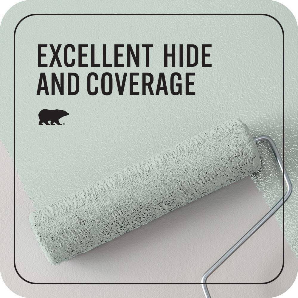 BEHR PREMIUM PLUS 1 qt. #MQ3-21 Breezeway Flat EcoMix Plant-Based Interior Paint & Primer (2)