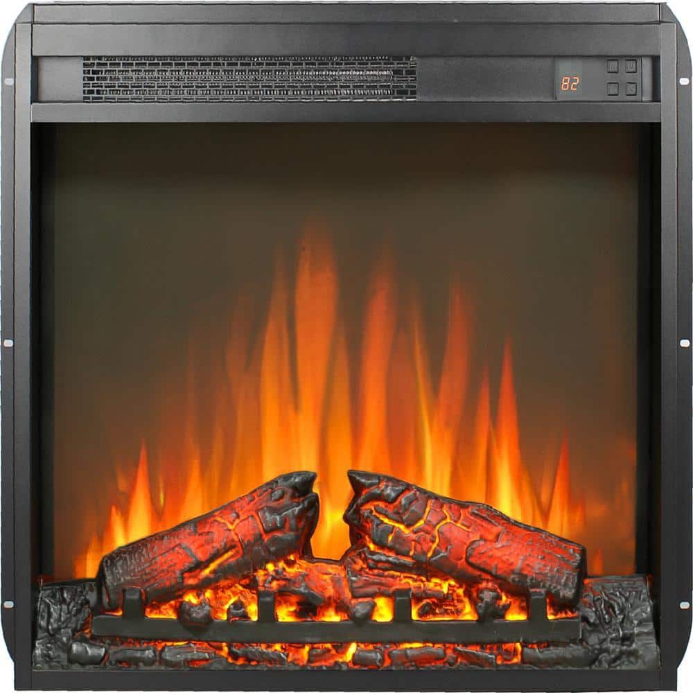 Unbranded 1400-Watt Insert Ultra Thin Heater Furnace Electric Fireplace with Log Set & Realistic Flame (1)