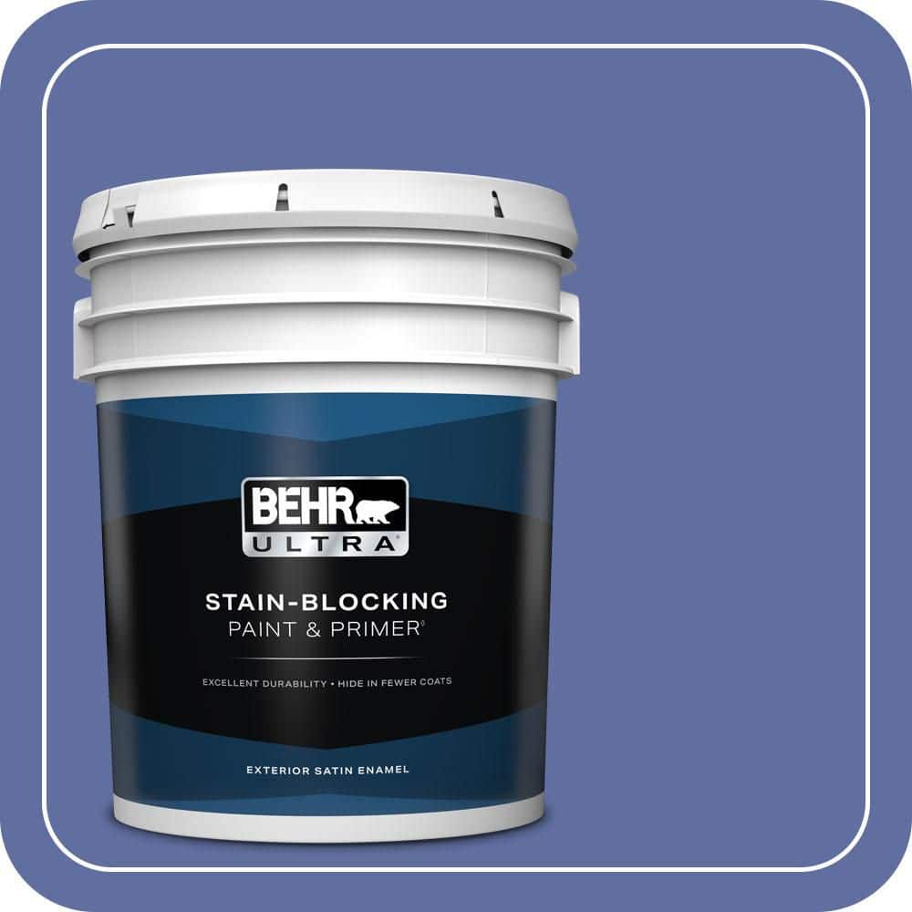 BEHR ULTRA 5 gal. #610B-6 Stained Glass Satin Enamel Exterior Paint & Primer