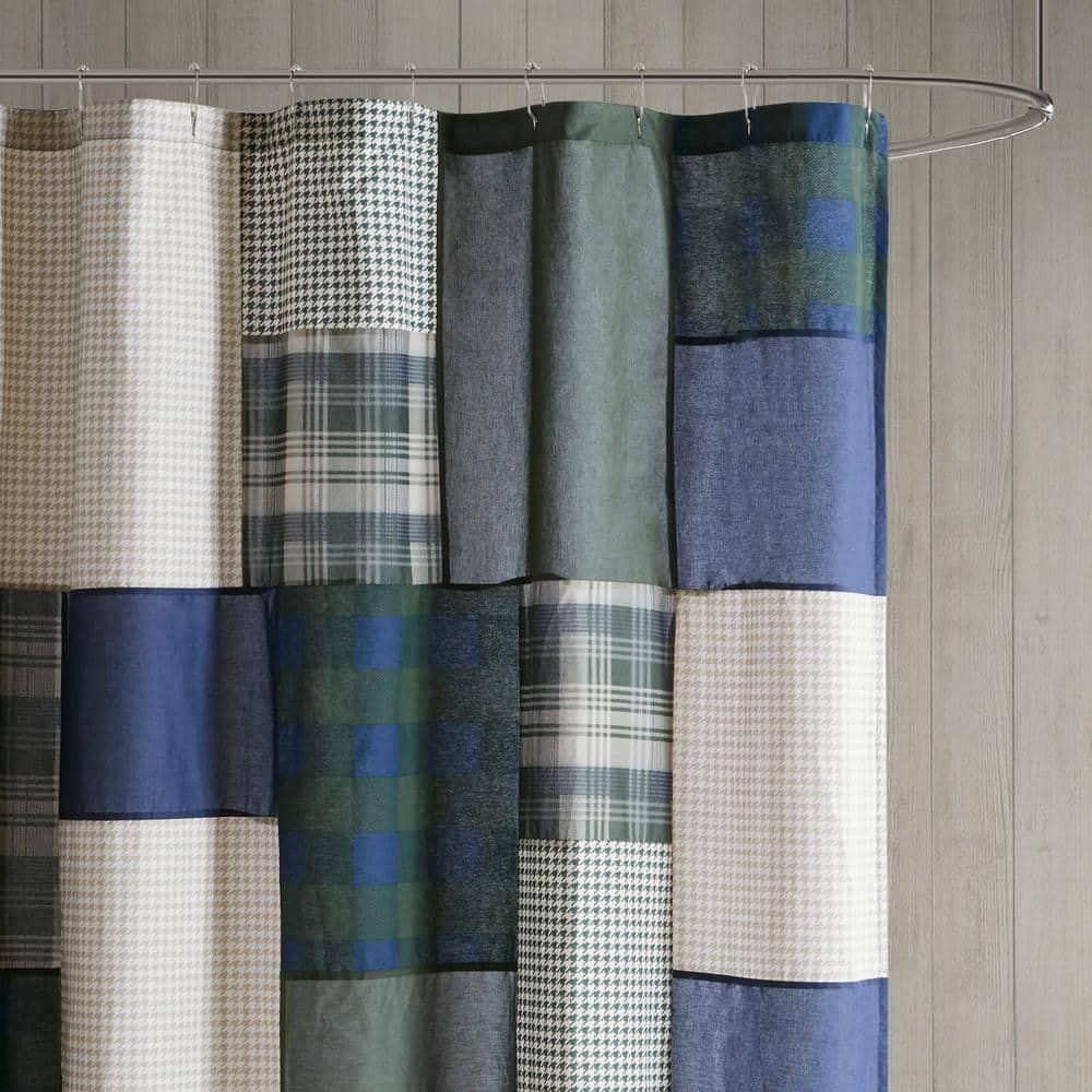 Woolrich Mill Creek 72 in. W x 72 in. L Cotton in Green Shower Curtain (3)