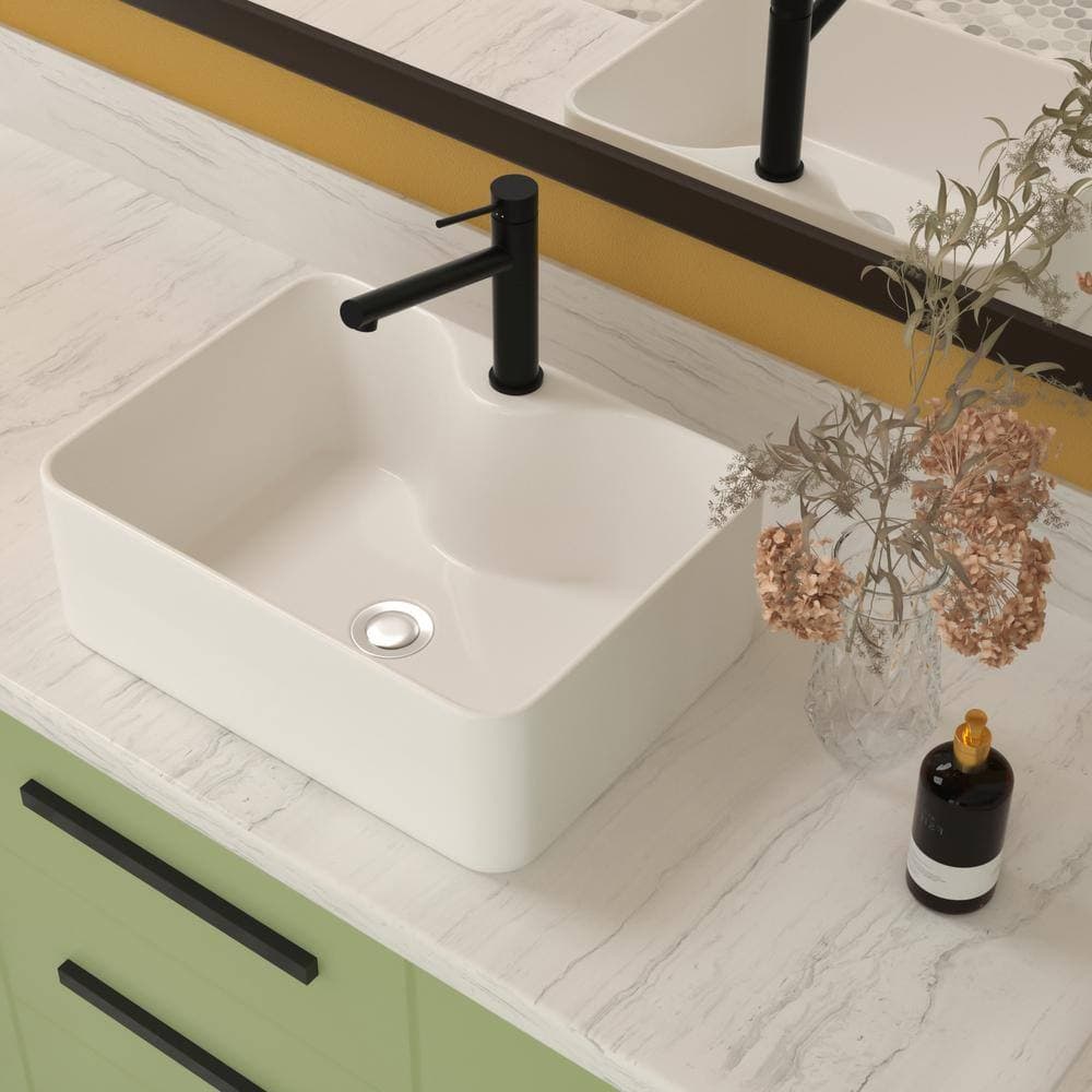 Tahanbath 16Corner Bathroom Sink in White (3)
