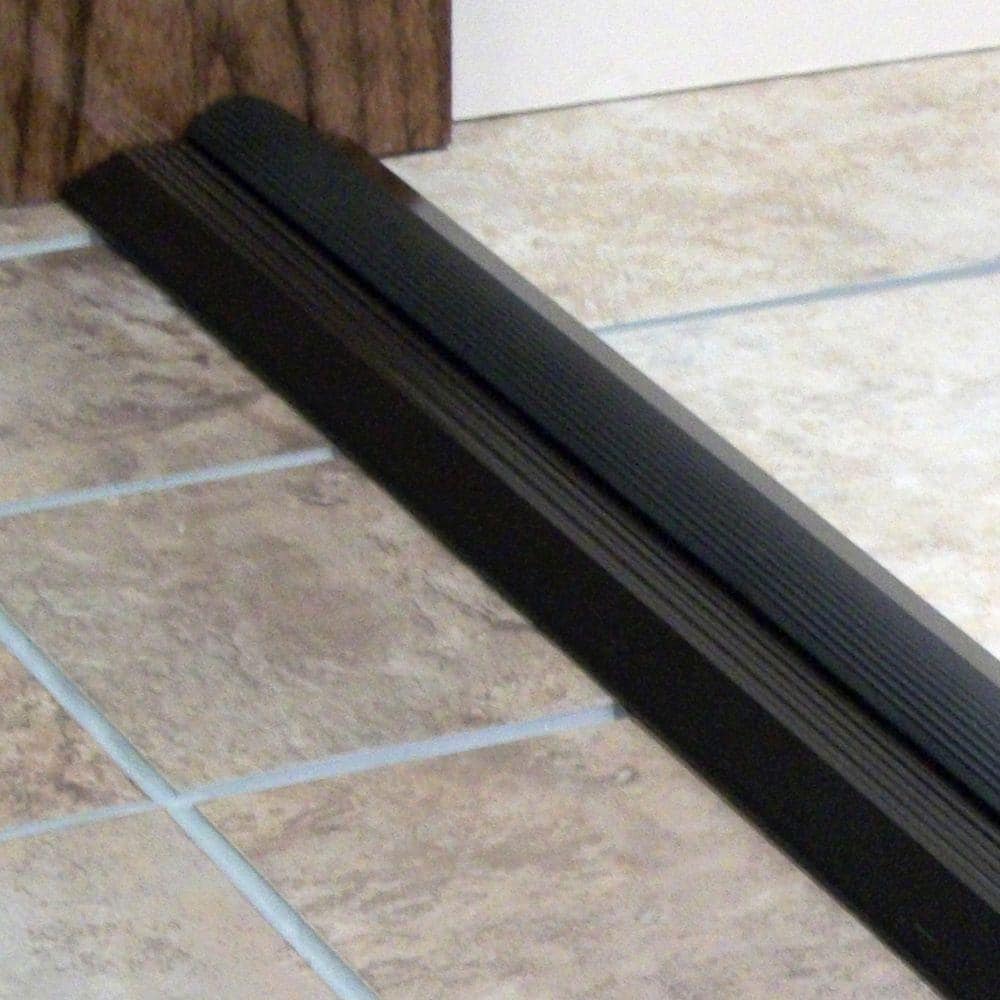M-D Building Products Deluxe Low 3-3/4 in. x 47-1/2 in. Bronze Aluminum Threshold with Vinyl Seal (3)