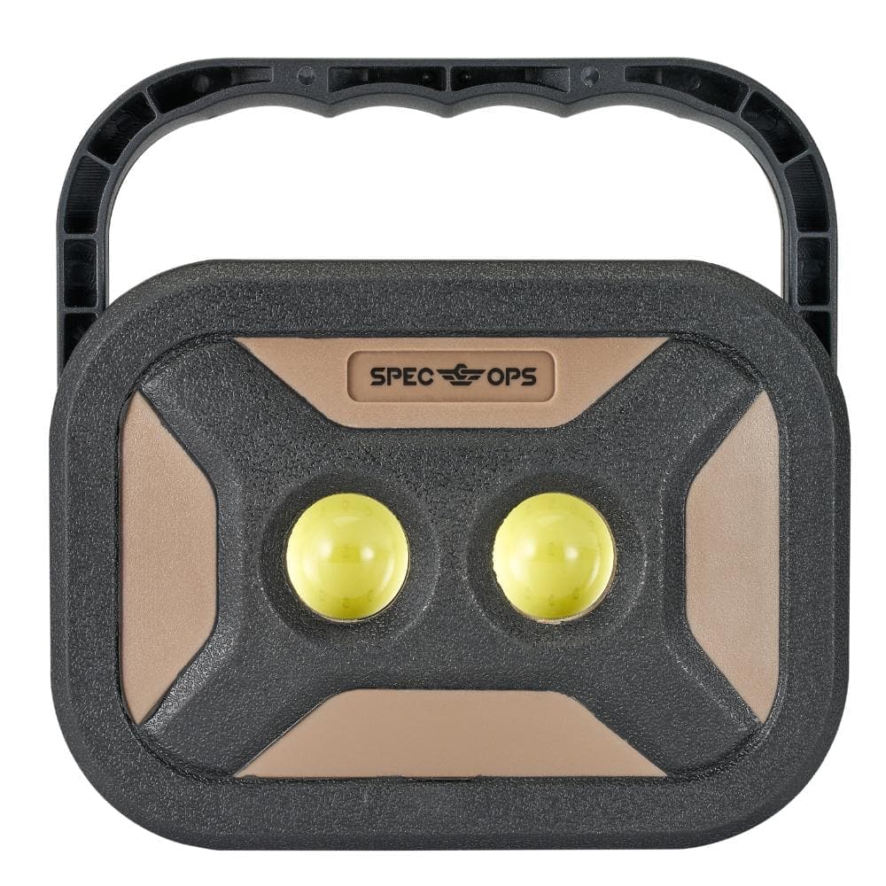 SPEC OPS Rechargeable LED Work Light, Kickstand or Magnetic Mounting, 800 Lumens, Water Resistant, 3 Light Modes (2)