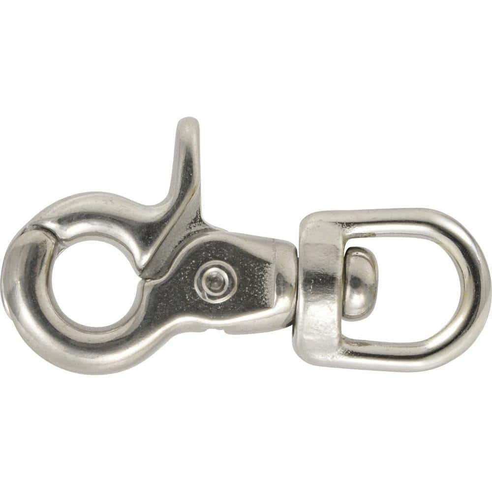 Hardware Essentials 1/2 in. Stainless Steel Round Swivel Eye Trigger Snap (3-Pack)