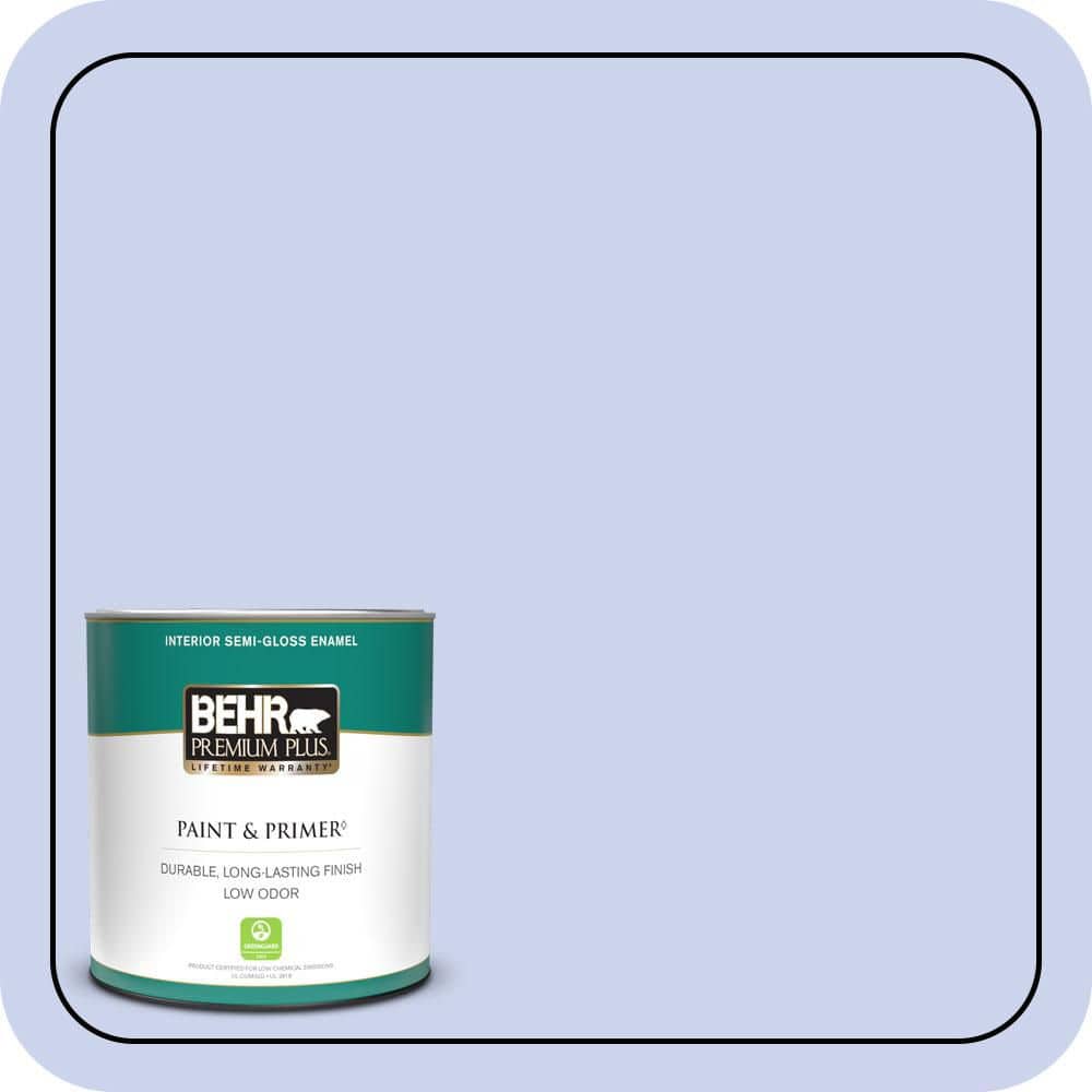 BEHR PREMIUM PLUS 1 qt. #P540-2 Garden Fairy Semi-Gloss Enamel Low Odor Interior Paint & Primer