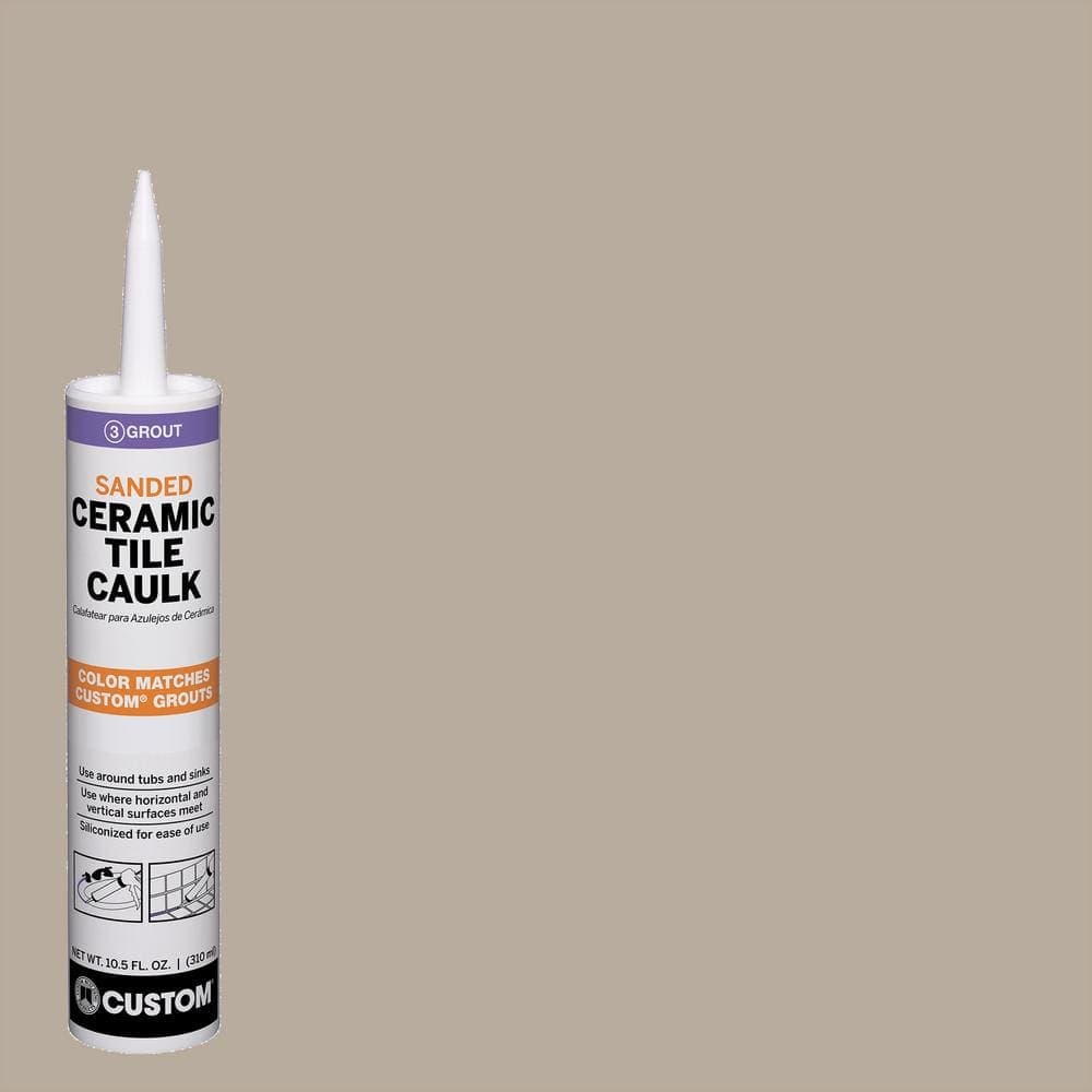 Custom Building Products Polyblend #386 Oyster Gray 10.5 oz. Sanded Ceramic Tile Caulk (2)