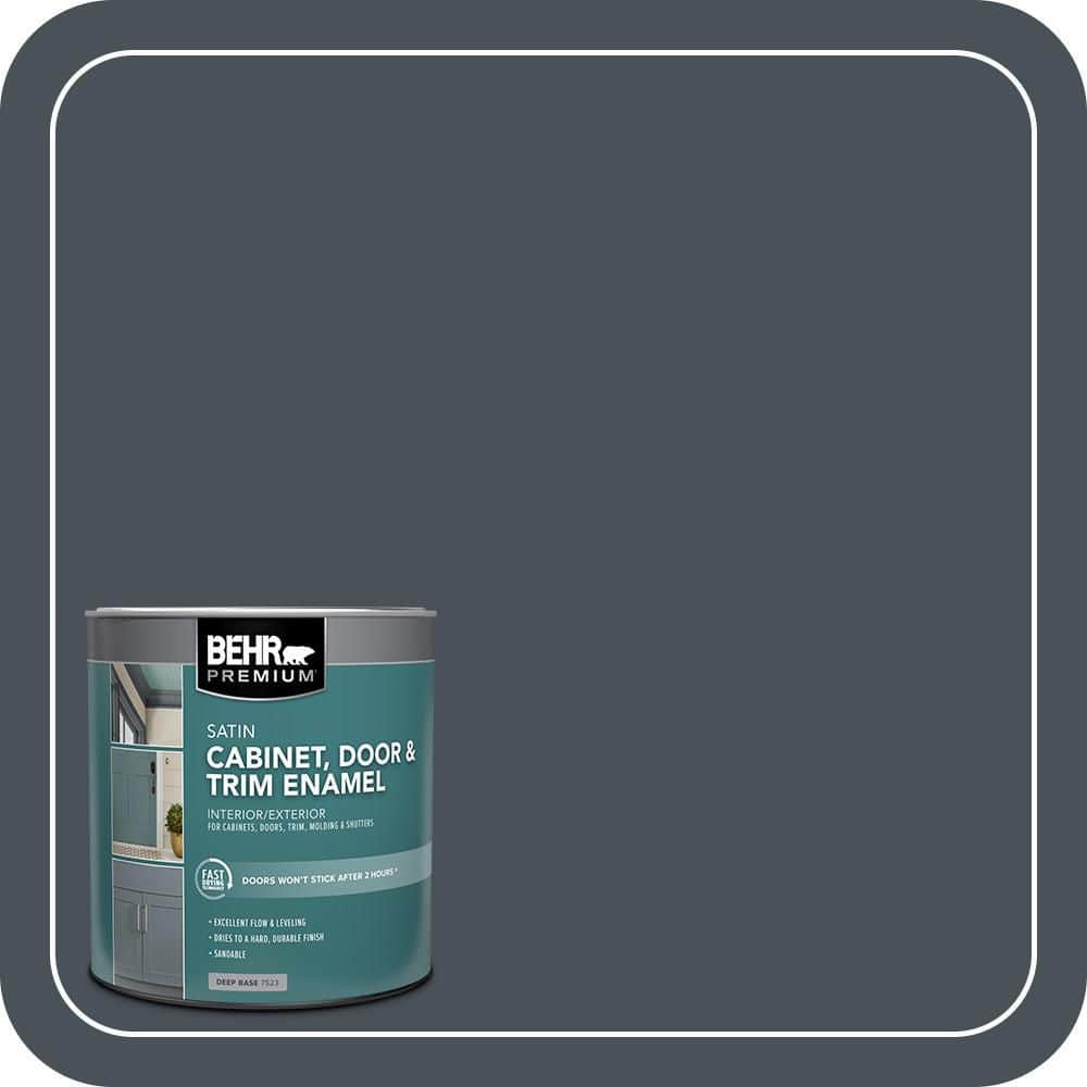 BEHR PREMIUM 1 qt. #PPU25-22 Chimney Satin Enamel Interior/Exterior Cabinet, Door & Trim Paint