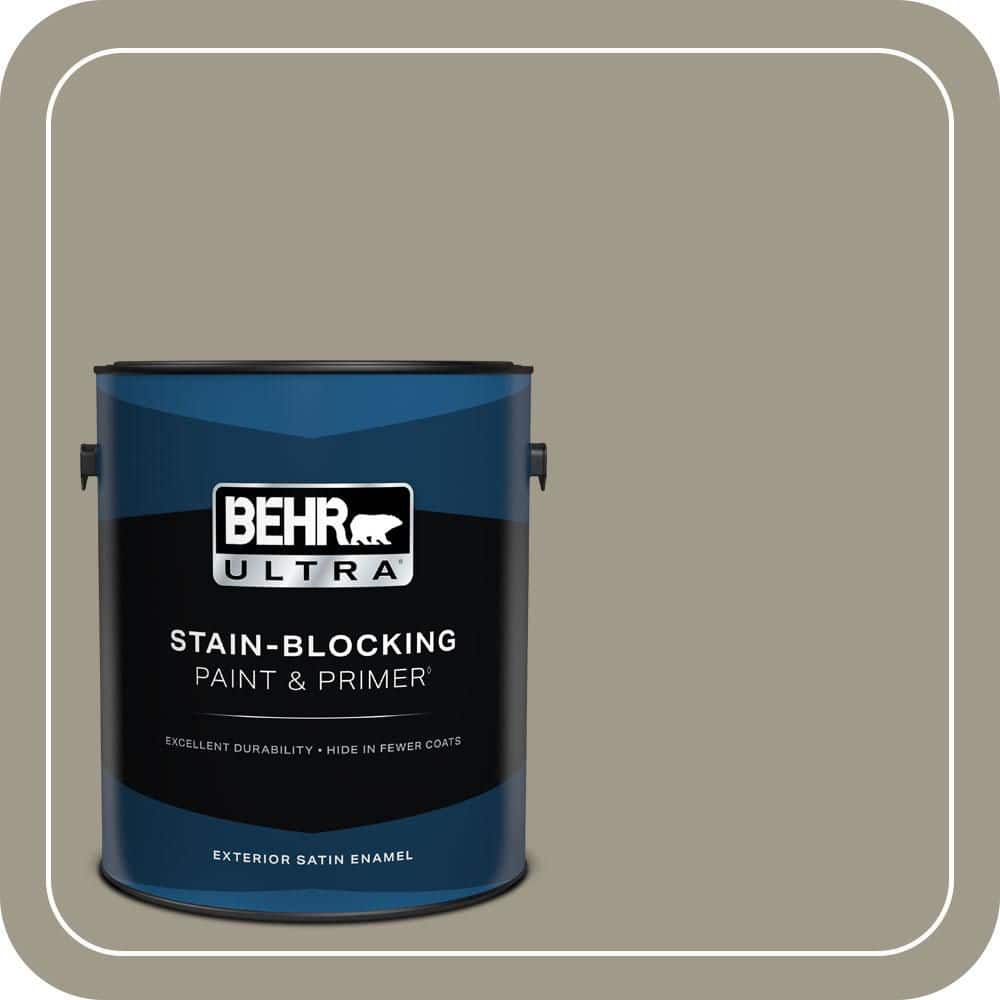 BEHR ULTRA 1 gal. #QE-58 Moon Rock Satin Enamel Exterior Paint & Primer