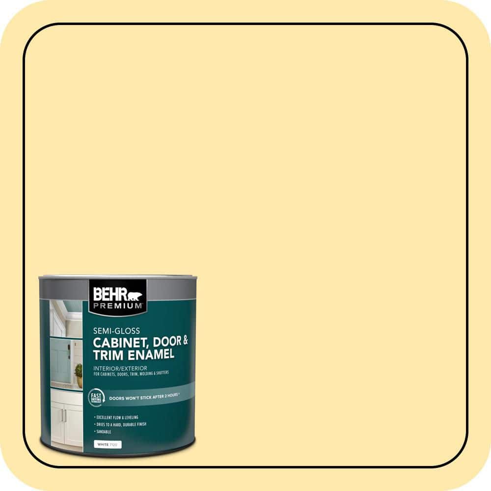 BEHR PREMIUM 1 qt. #P290-2 Sweet as Honey Semi-Gloss Enamel Interior/Exterior Cabinet, Door & Trim Paint