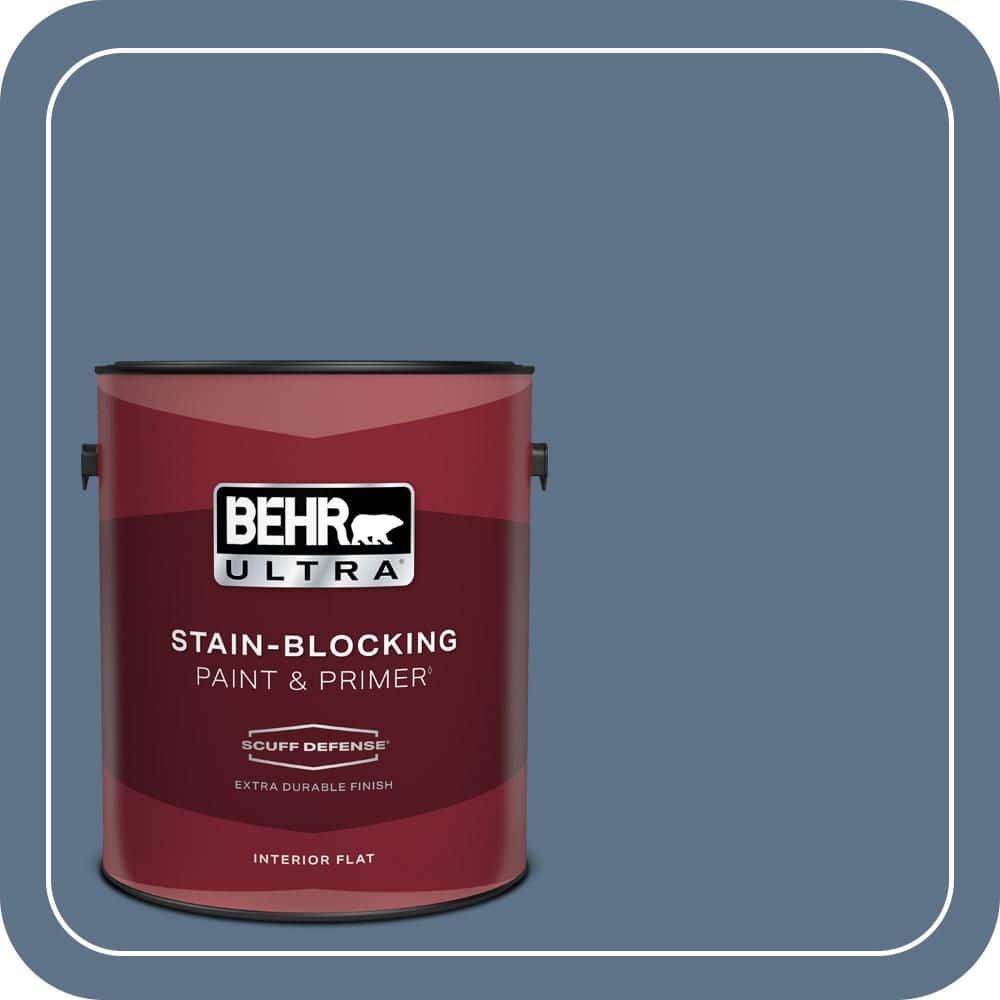 BEHR ULTRA 1 gal. #580F-6 Lost Atlantis Extra Durable Flat Interior Paint & Primer (1)