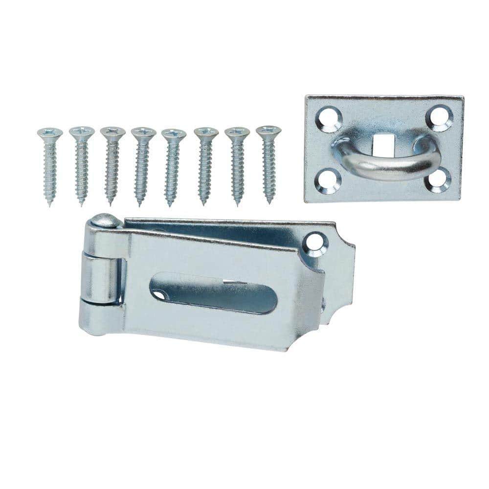 Everbilt 7-1/2 in. Zinc Plated Fixed Staple Hinge Hasp