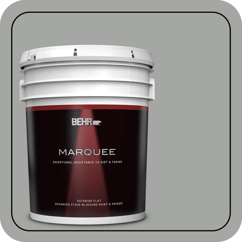 BEHR MARQUEE 5 gal. #PPU25-04 Sharkskin Suit Flat Exterior Paint & Primer (1)
