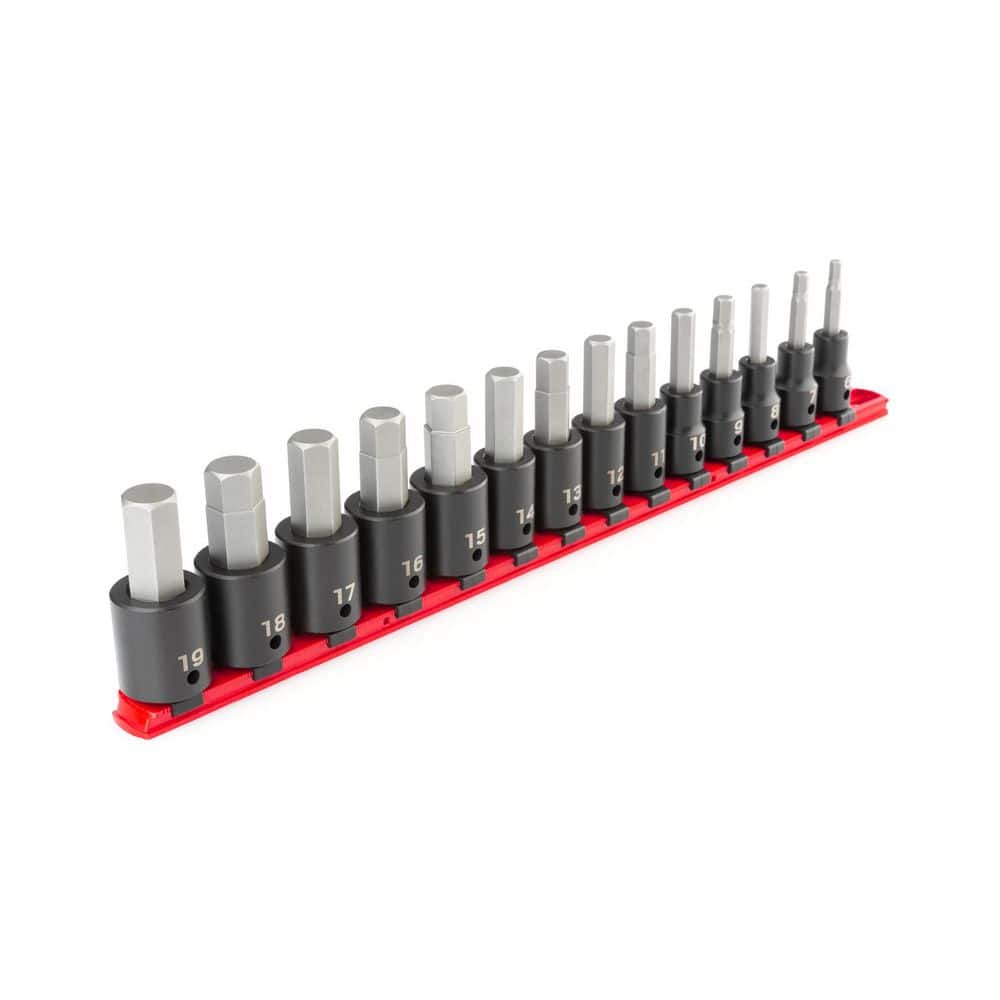 TEKTON 1/2 in. Drive Hex Bit Impact Socket Set (14-Piece) (6-19 mm) (1)