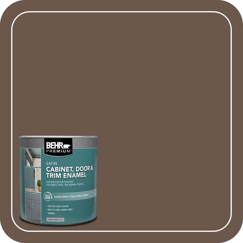 BEHR PREMIUM 1 qt. #SC-111 Wood Chip Satin Enamel Interior/Exterior Cabinet, Door & Trim Paint