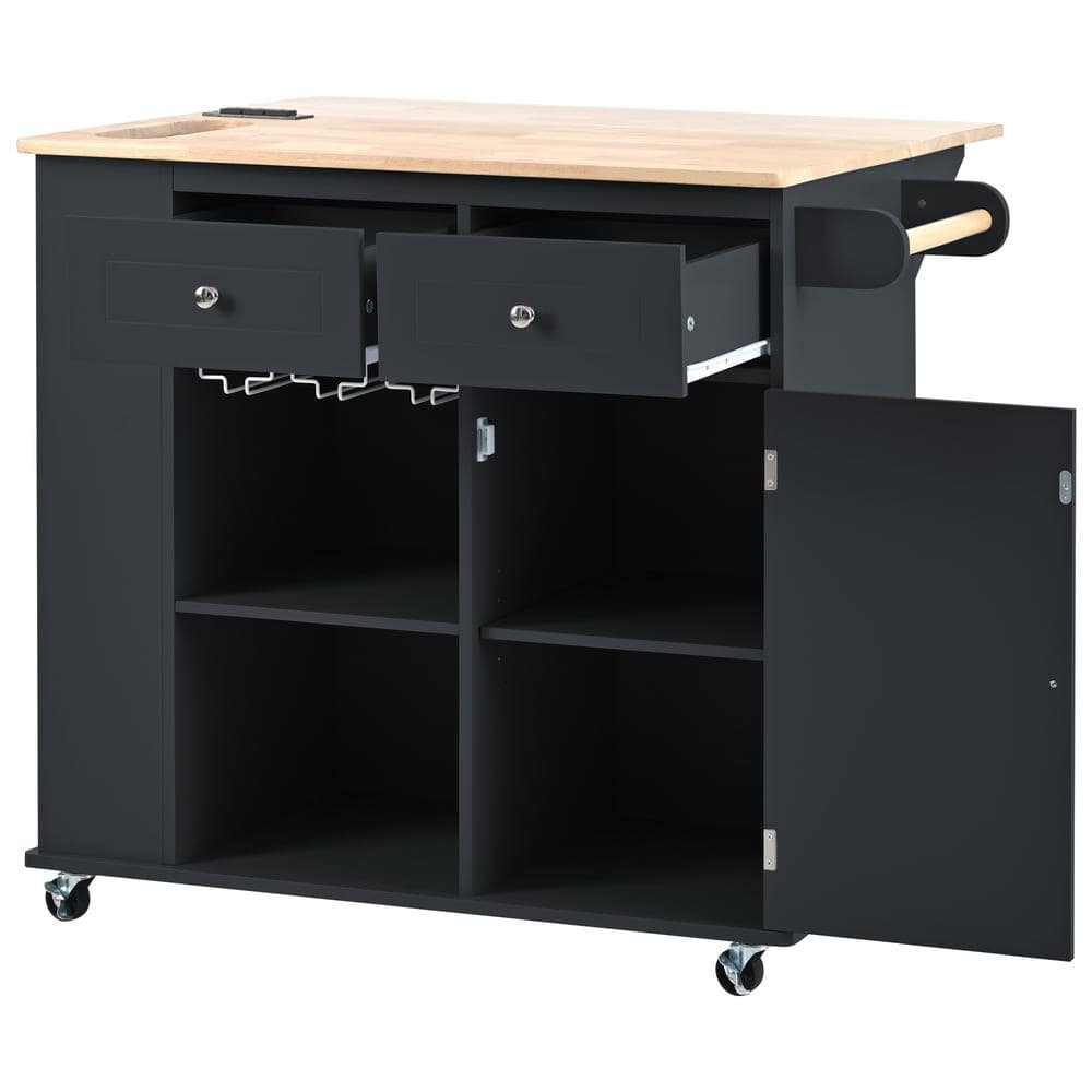 Unbranded 39.8 in. W x 29.33 in. D x 33.7 in. H Bathroom Black Linen Cabinet (1)