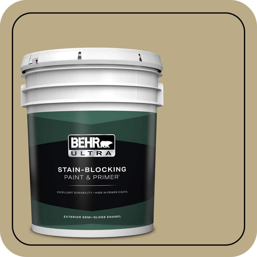 BEHR ULTRA 5 gal. #S330-4 Fennel Seed Semi-Gloss Enamel Exterior Paint & Primer