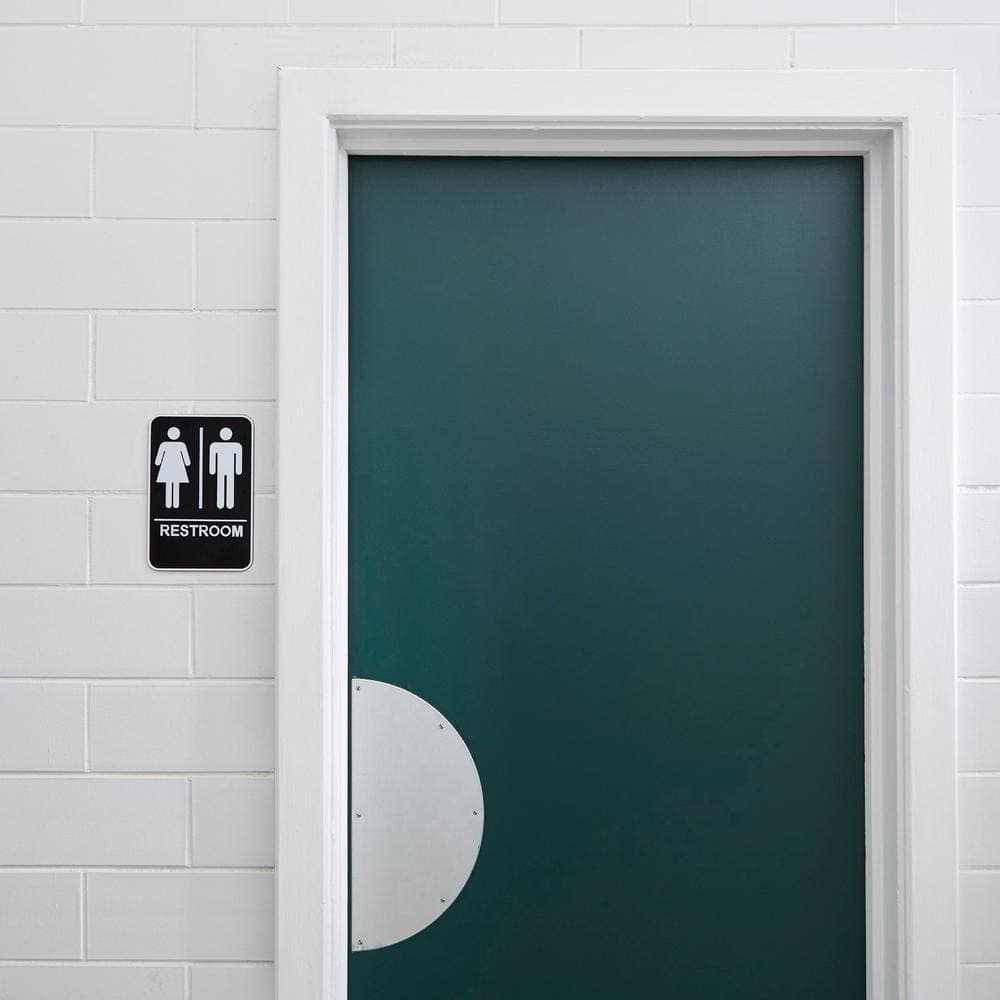 Everbilt 9 in. x 6.5 in. Unisex Restroom ADA Braille Sign (3)