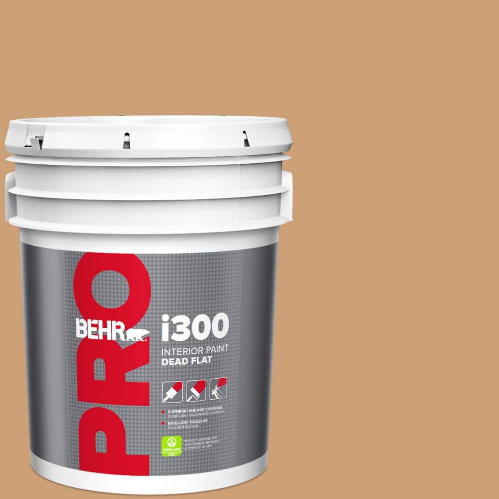 BEHR PRO 5 gal. #ICC-62 Pumpkin Butter Dead Flat Interior Paint