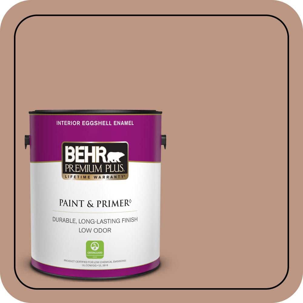 BEHR PREMIUM PLUS 1 gal. #S190-4 Spiced Brandy Eggshell Enamel Low Odor Interior Paint & Primer