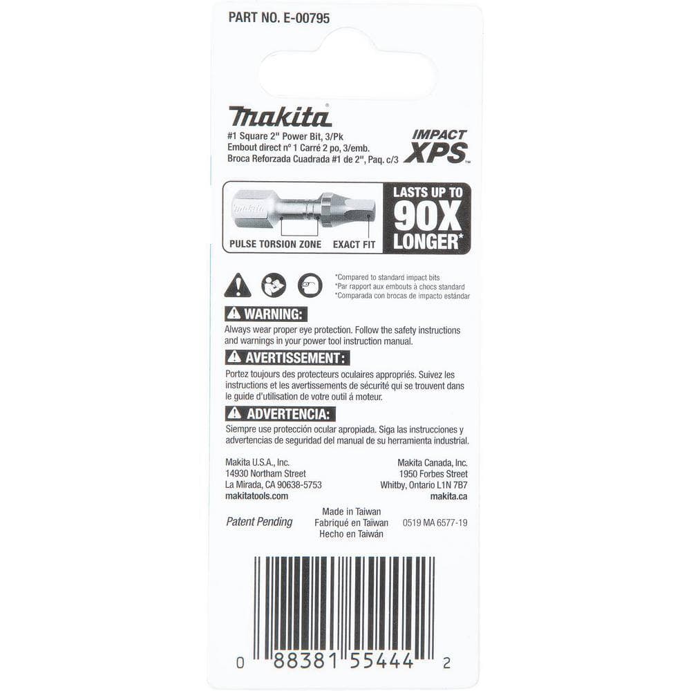 Makita Impact XPS #1 Square Power Bit (4)
