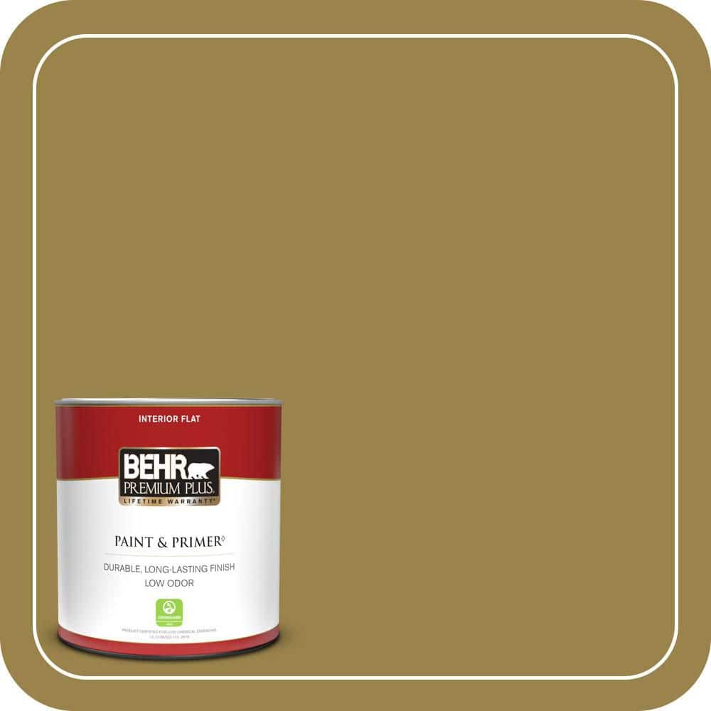 BEHR PREMIUM PLUS 1 qt. #T11-17 Wishing Troll Flat Low Odor Interior Paint & Primer