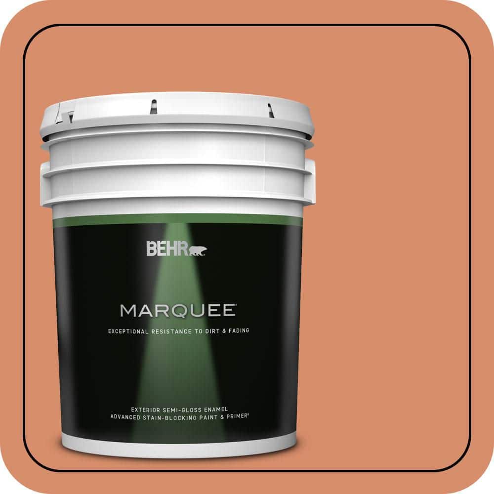 BEHR MARQUEE 5 gal. #MQ4-38 Balcony Sunset Semi-Gloss Enamel Exterior Paint & Primer