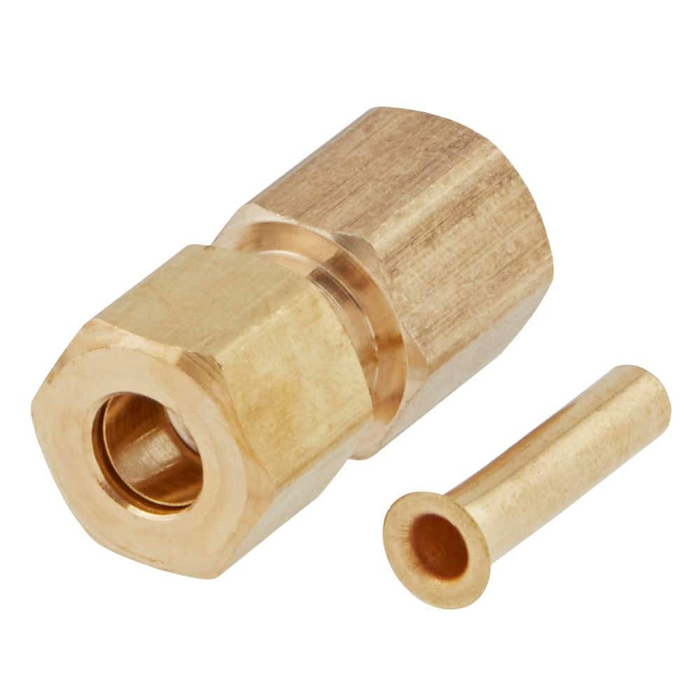 Everbilt 1/4 in. OD Compression 1/4 in. FIP Brass Adapter Fitting