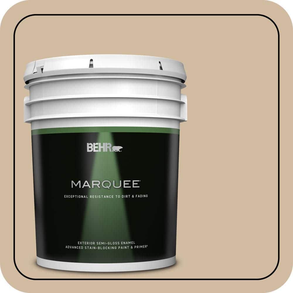 BEHR MARQUEE 5 gal. #N270-3 Coco Semi-Gloss Enamel Exterior Paint & Primer