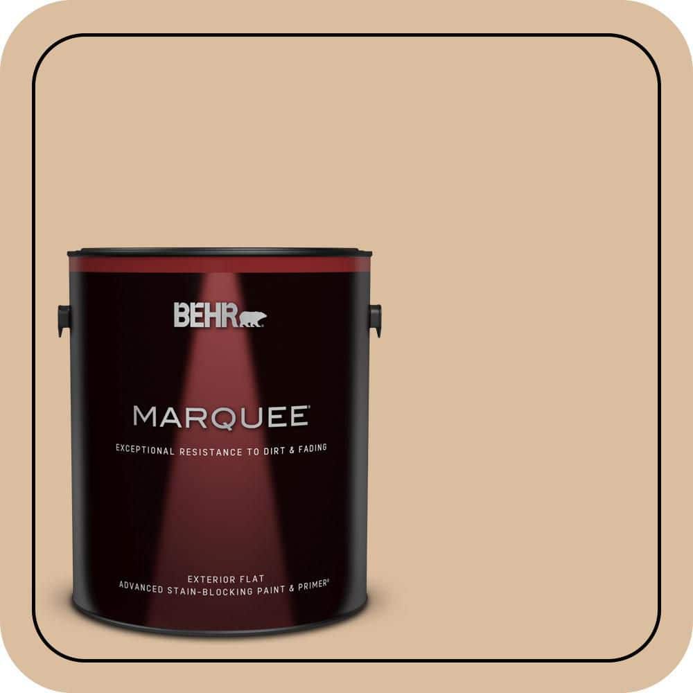 BEHR MARQUEE 1 gal. #PPU4-14 Renoir Bisque Flat Exterior Paint & Primer (1)