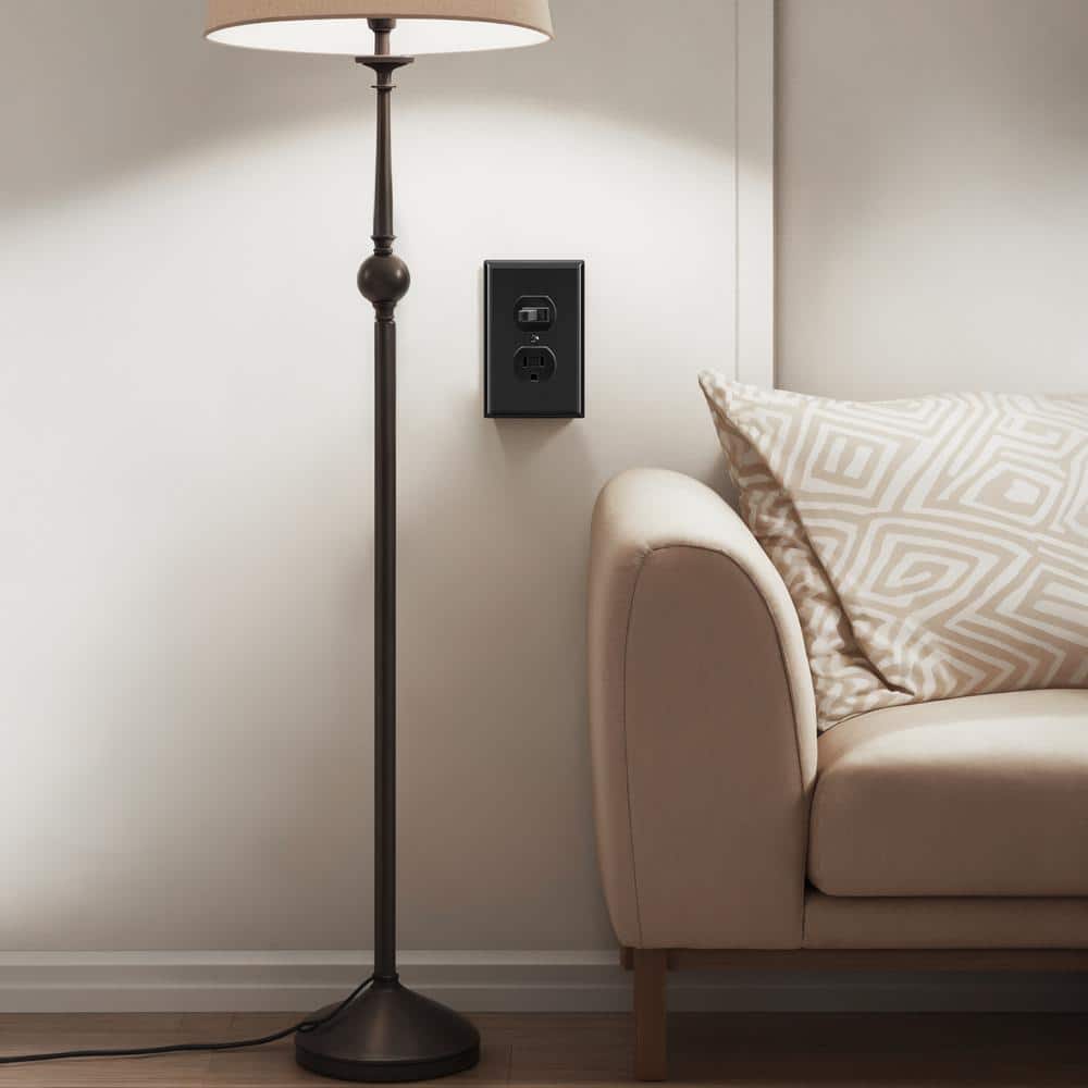 ELEGRP 1-Gang Midsize 4.9 in. x 3.15 in. Toggle Switch Wall plate, UL Listed, Glossy Black (20-pack) (2)