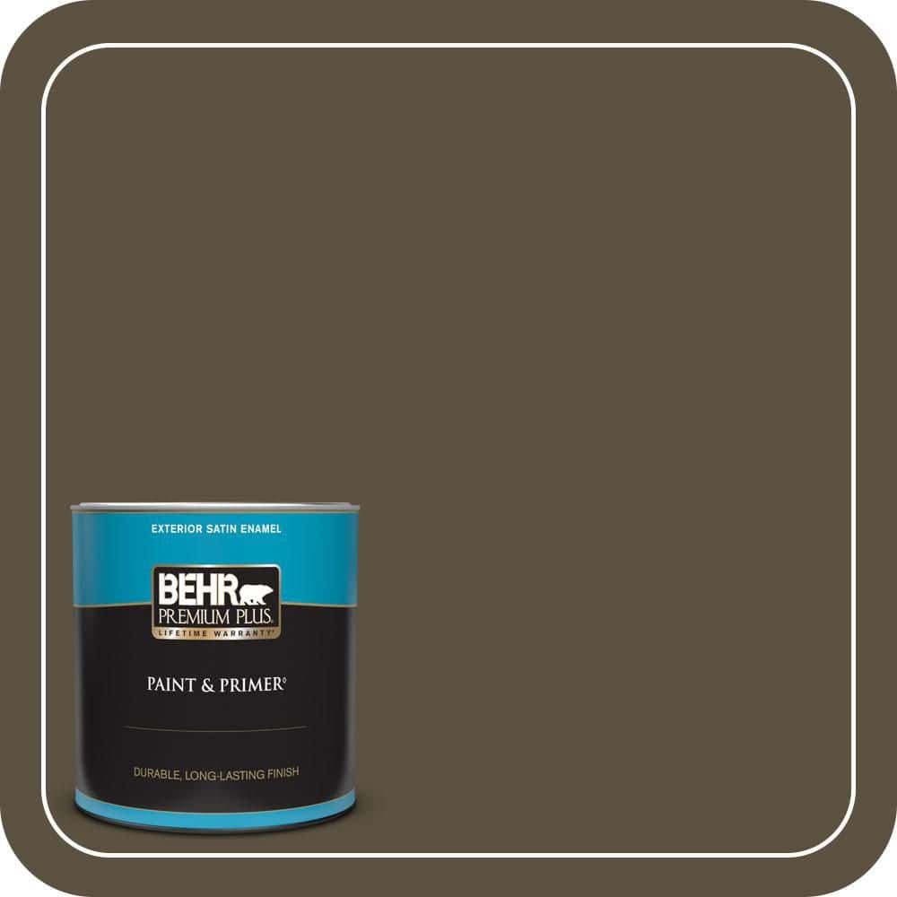 BEHR PREMIUM PLUS 1 qt. #S-H-730 Eagle Rock Satin Enamel Exterior Paint & Primer