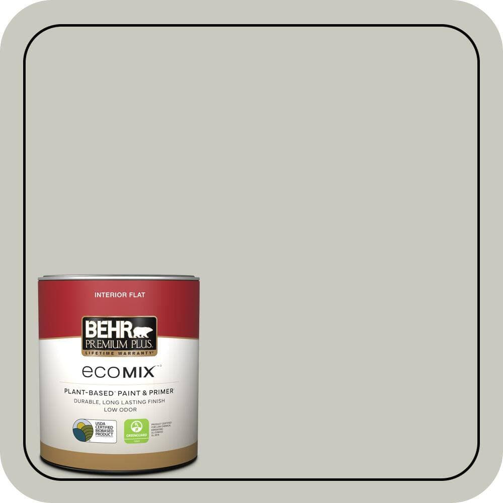 BEHR PREMIUM PLUS #PPU24-12 Whitewash Oak Flat EcoMix Plant-Based & Primer (1)