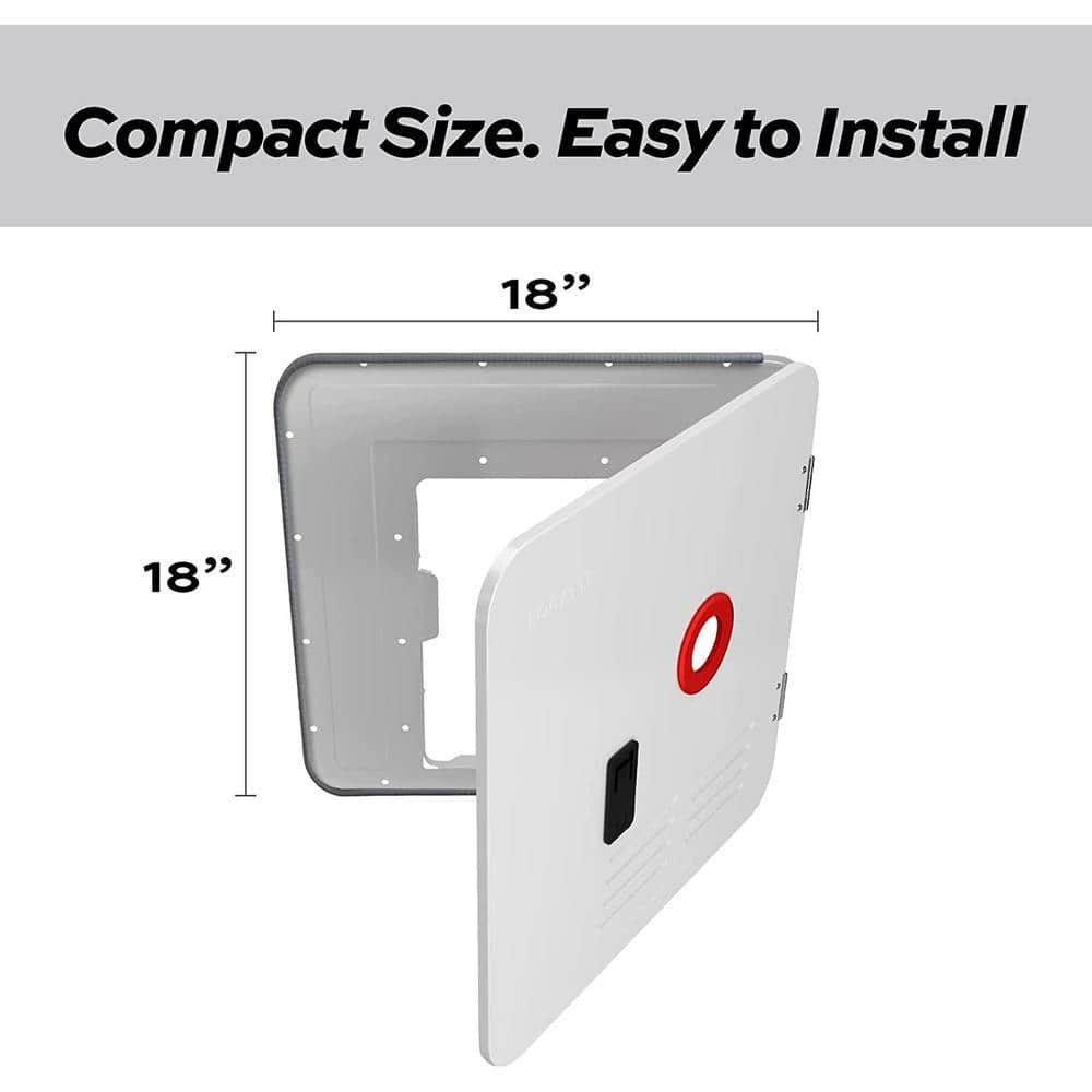 FOGATTI 18 in. x 18 in. RV Water Heater White Door, Only for our 55,000 BTU RV Water Heater, Galvanized Steel (2)