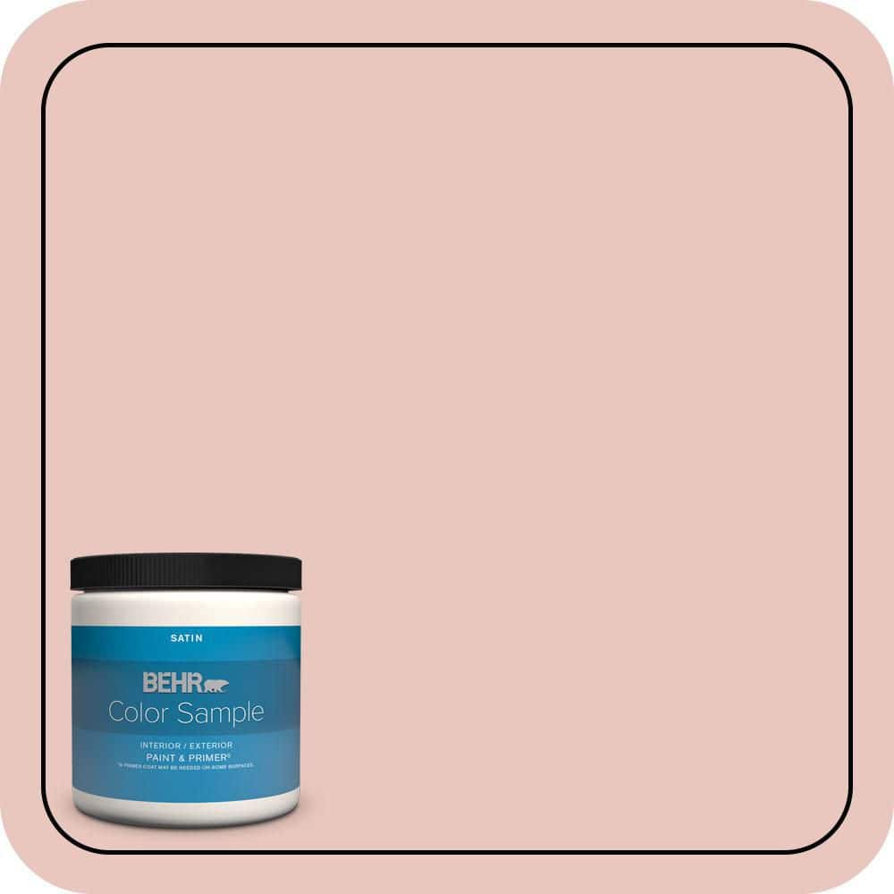 BEHR PREMIUM PLUS 8 oz. #S160-1 Iced Cherry Satin Enamel Interior/Exterior Paint & Primer Color Sample