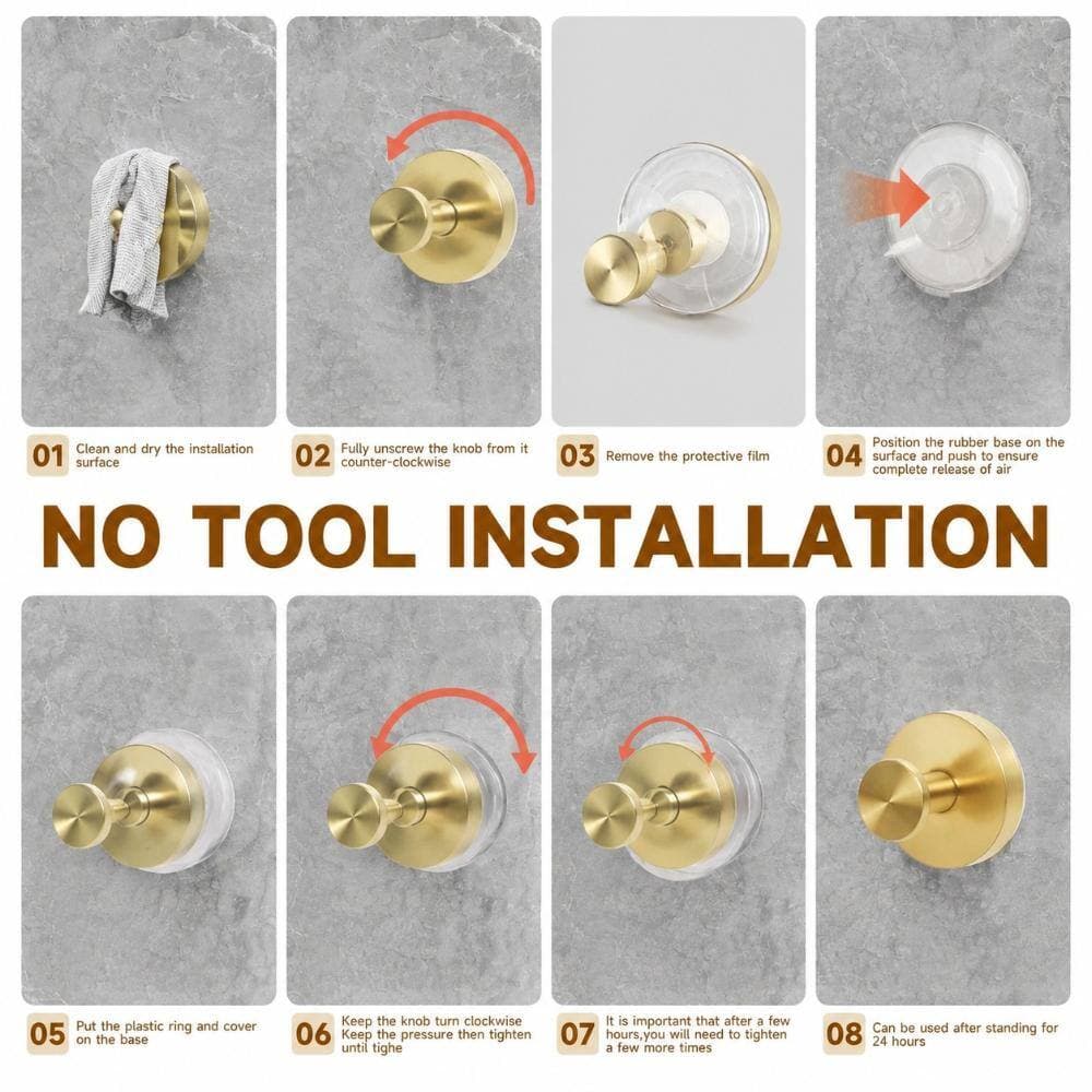 Unbranded Heavy Duty Suction Cup Shower Hooks Inside Shower 15 lb No Drill Removable Towel Robe Loofah for Bathroom (3)