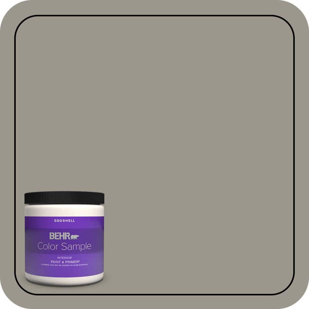 BEHR PREMIUM PLUS 8 oz. #MQ2-60 Iron Gate Eggshell Enamel Interior Paint & Primer Color Sample